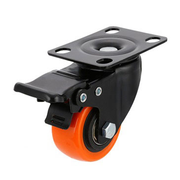 Light Duty Casters Orange PU Wheels