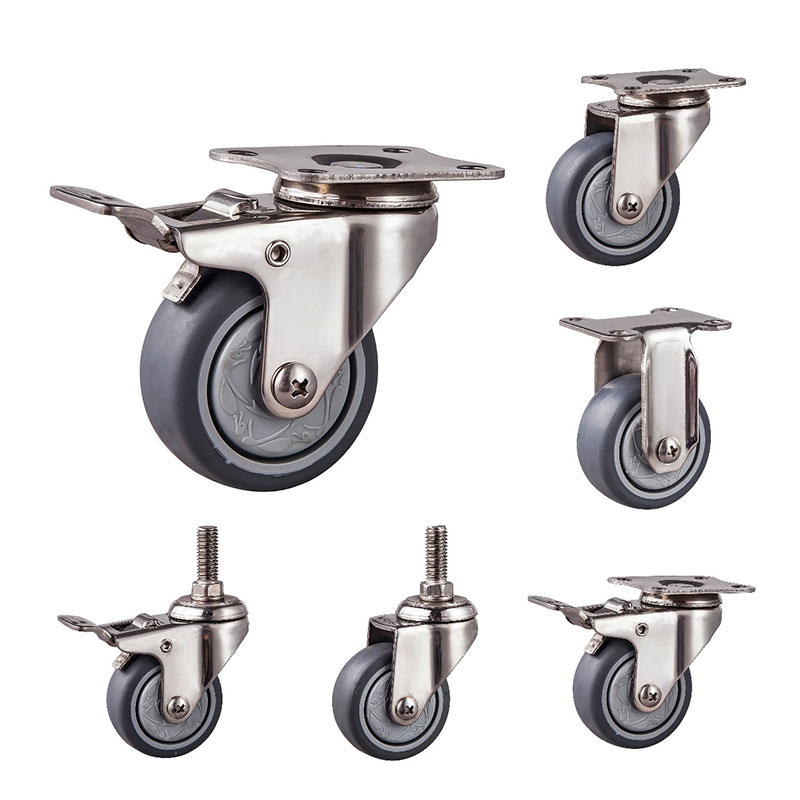 SUS304 Световые кастеры TPR Wheels